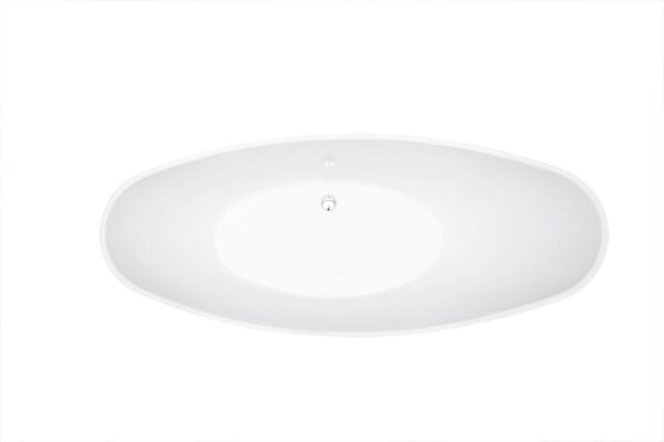 Vasca da bagno autoportante VICE 2.0 - acrilico - 183,5 x 78,5 x 76,9 cm, colore: nero / bianco opaco