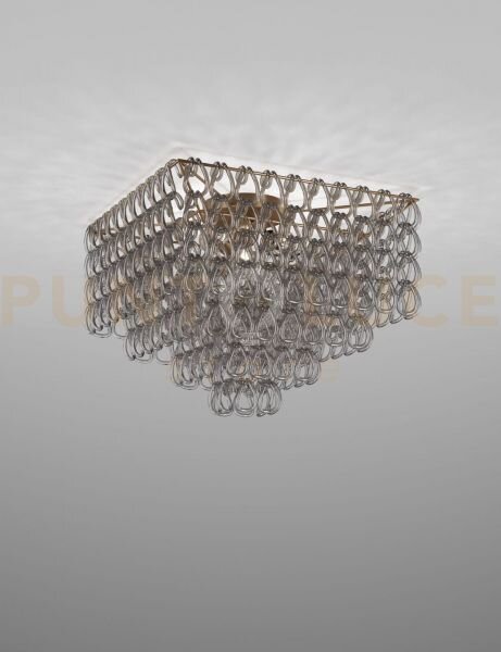 Minigiogali lampadario a soffitto 65q cristallo fume' montatura bro