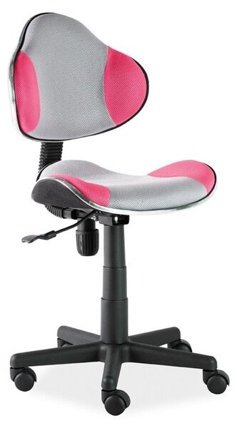 Sedia da ufficio Q-G2 rosa e grigia – 48x41x84 cm