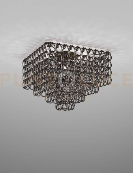 Minigiogali lampadario a soffitto 65q cristallo nickel nero montatu