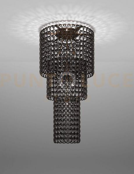 Minigiogali lampadario a soffitto ca3 nero montatura bronzo opaco 7