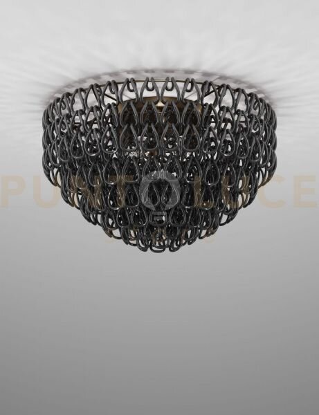 Minigiogali lampadario a soffitto 80 nero montatura bronzo opaco 5 