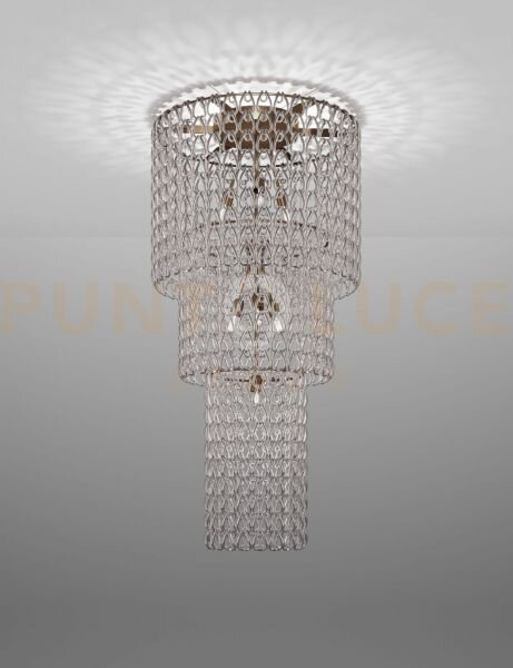 Minigiogali lampadario a soffitto ca3 cristallo argento montatura b