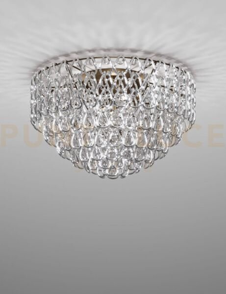Minigiogali lampadario a soffitto 80 cristallo argento montatura br