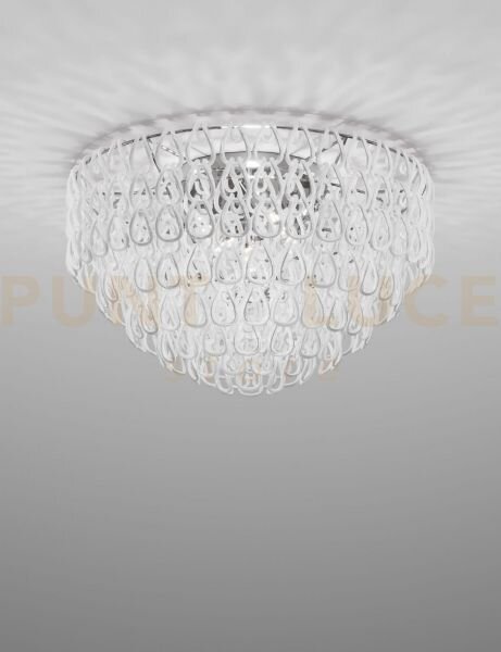 Minigiogali lampadario a soffitto 80 bianco montatura cromo lucido 