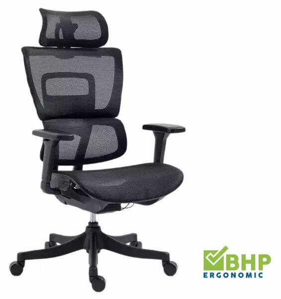 Sedia da ufficio Winner ergonomica nera – 64x51x114 cm