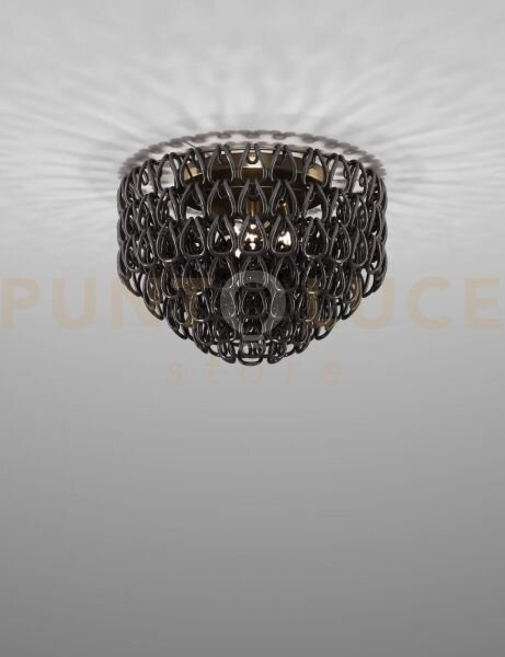 Minigiogali lampadario a soffitto 60 nero montatura bronzo opaco 4 