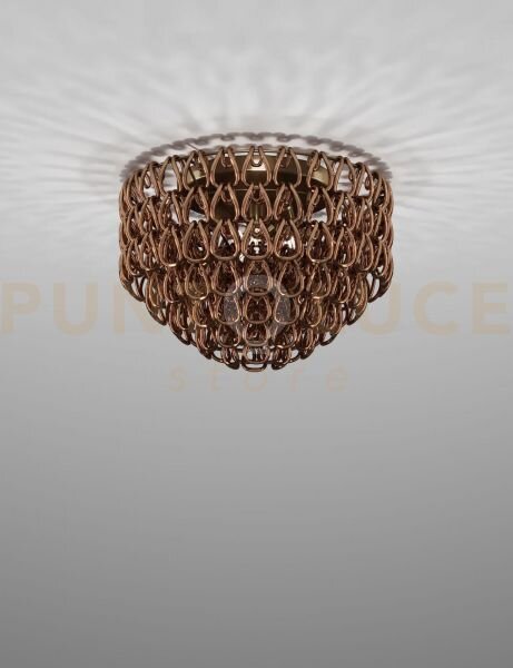 Minigiogali lampadario a soffitto 60 cristallo rame montatura bronz