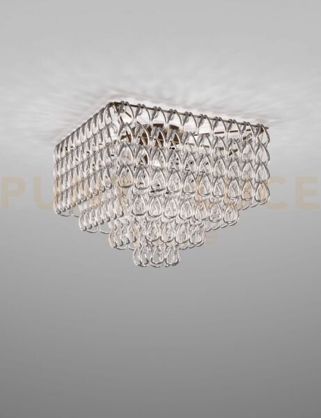 Minigiogali lampadario a soffitto 65q cristallo argento montatura b