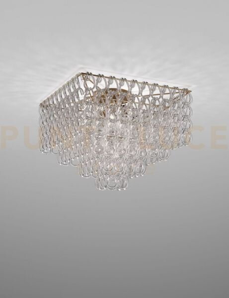 Minigiogali lampadario a soffitto 65q cristallo trasparente montatu