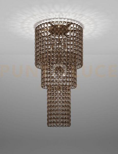 Minigiogali lampadario a soffitto ca3 cristallo bronzo montatura br