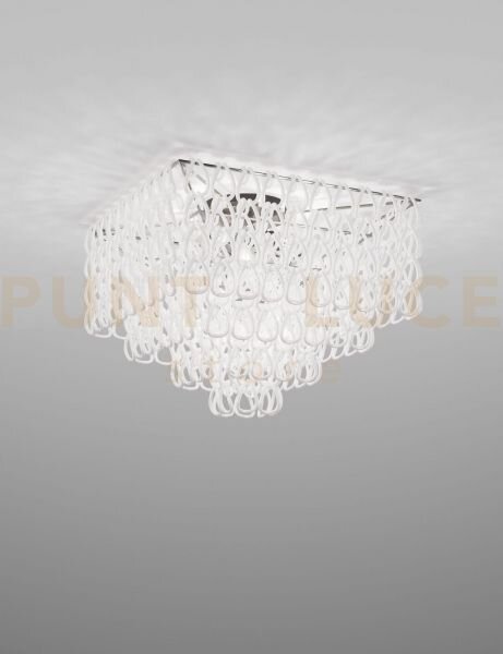 Minigiogali lampadario a soffitto 65q bianco montatura cromo lucido