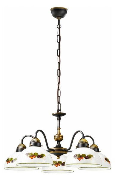 Kolarz 731.85.121 - Lampadario a sospensione con catena NONNA 5xE27/75W/230V uva/fragole
