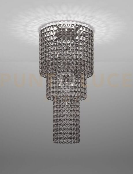Minigiogali lampadario a soffitto ca3 cristallo nickel nero montatu