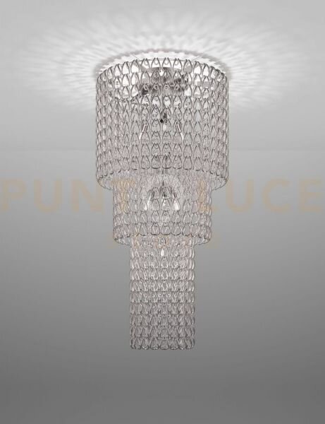 Minigiogali lampadario a soffitto ca3 cristallo argento montatura c