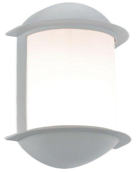 Applique a LED, fusione di alluminio, argento, bianco, H 22 cm