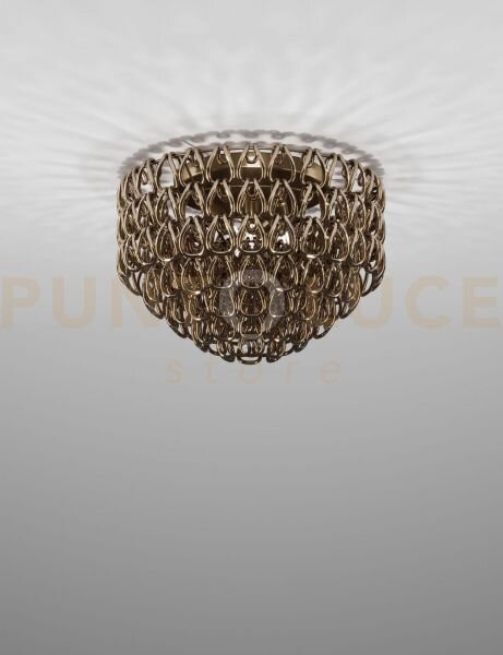 Minigiogali lampadario a soffitto 60 cristallo bronzo montatura bro
