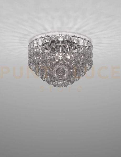 Minigiogali lampadario a soffitto 60 cristallo fume' montatura crom