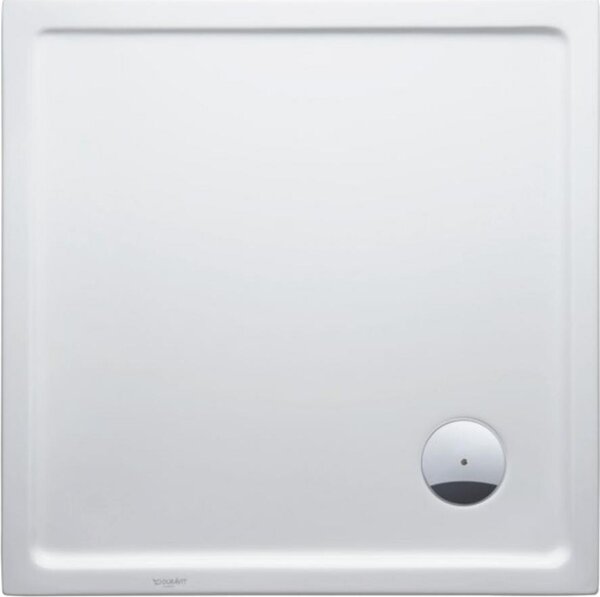 Piatto doccia quadrato Duravit SLIMLINE STARCK con antiscivolo 1000 x 1000 x 50 mm bianco