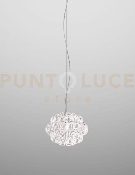 Minigiogali sospensione 35 bianco montatura cromo lucido 1 luce att