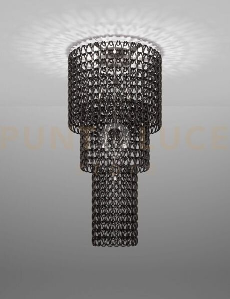 Minigiogali lampadario a soffitto ca3 nero montatura cromo lucido 7