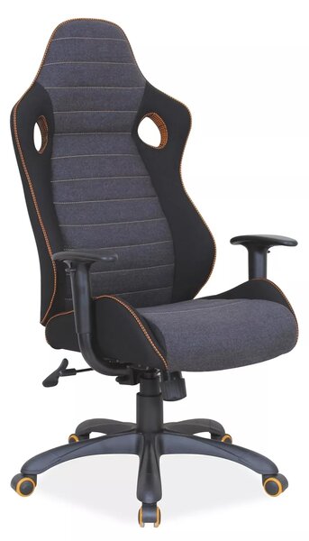 Sedia da ufficio Q-229 nera e grigia – 66×50×117 cm