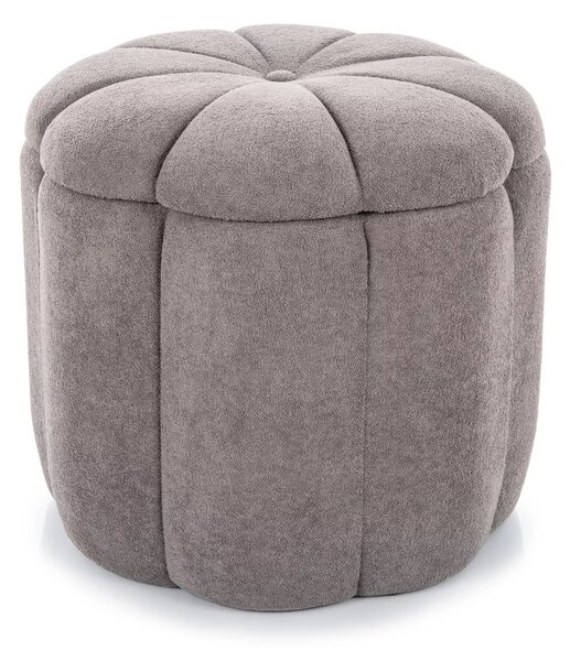 Pouf Tup grigio con contenitore – Ø45×40 cm