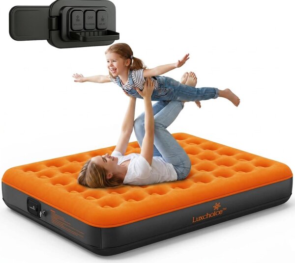 Materasso gonfiabile per 2 persone, dimensioni 200x150x20 cm, autogonfiante, con pompa USB, capacità massima 250 kg