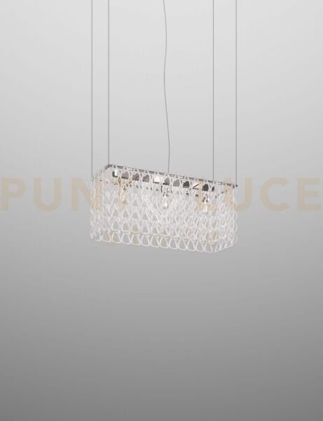 Minigiogali sospensione re2 bianco montatura cromo lucido 3 luci at