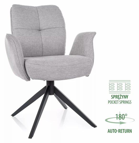 Sedia Wing Brego grigio chiaro – 66x45x90 cm