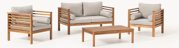 Set salotto da giardino in legno di acacia Bo 4 pz