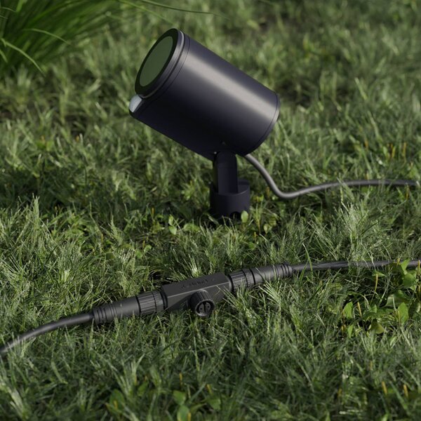 STEINEL Faretto LED Garden C, antracite, picchetto da terra, IP65, RBWW dimmerabile, Nero, Alluminio, Moderno