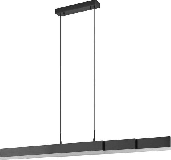 Lucande LED a sospensione Torven, nero, CCT, estensibile