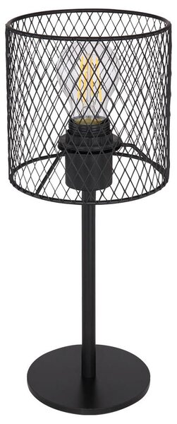 Lampada da tavolo a LED, rete metallica, nero, altezza 35 cm