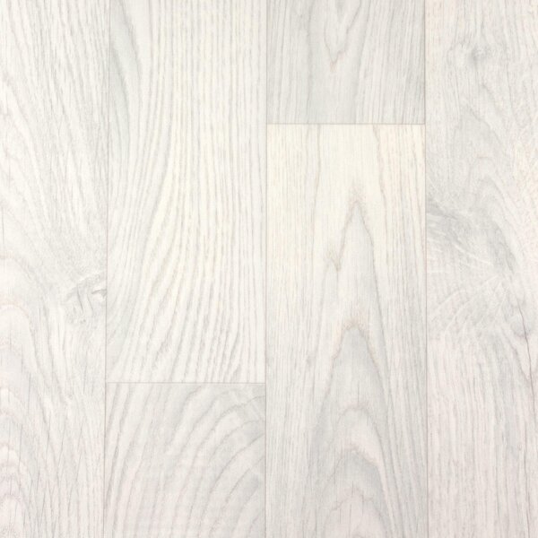 Primaflor PVC TURIN - Rovere Bianco 090S - 2,00m x 0,50m - al metro - Pavimento vinilico effetto legno per cucina, soggiorno e bagno, pavimento di alta qualità, superficie antiscivolo
