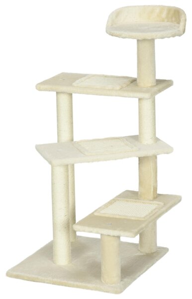 PawHut Tiragraffi per gatti con colonne in sisal, beige