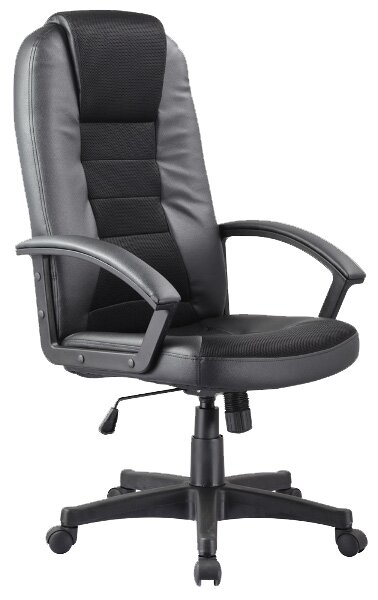 Sedia da ufficio Q-019 in ecopelle nera – 61x50x112 cm
