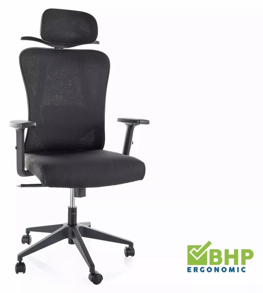 Sedia da ufficio Q-080M nera – 67x50x125 cm