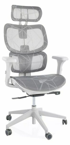 Sedia da ufficio Devon in rete grigia – 68x50x119 cm