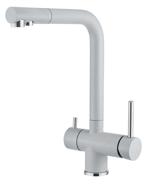 Plados Rubinetto Cucina Miscelatore Monocomando con Canna Girevole materiale Ultrametal colore UM 41 Alluminio - FLO55