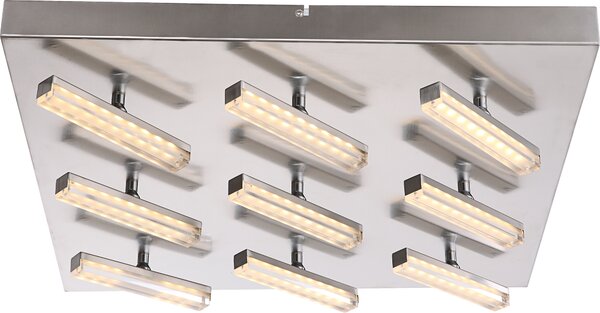 Lampada a sospensione Globo, modello Dl, finitura nichel opaco, 9 LED, codice prodotto 68056D4