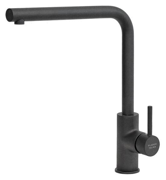 Plados Rubinetto Cucina Miscelatore Monocomando con Canna Girevole materiale Ultrametal colore UM 44 Nero - EASY