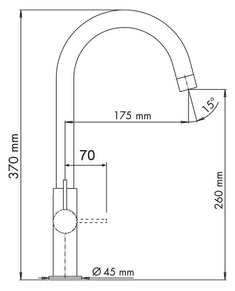 Plados Rubinetto Cucina Miscelatore Monocomando con Canna Girevole colore UG 98 Bianco - SLIMFIX