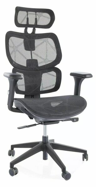 Sedia da ufficio Devon in rete nera – 68x50x119 cm