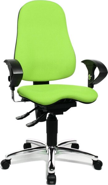 Sedia girevole Sitness 10 - con ruote universali color verde mela