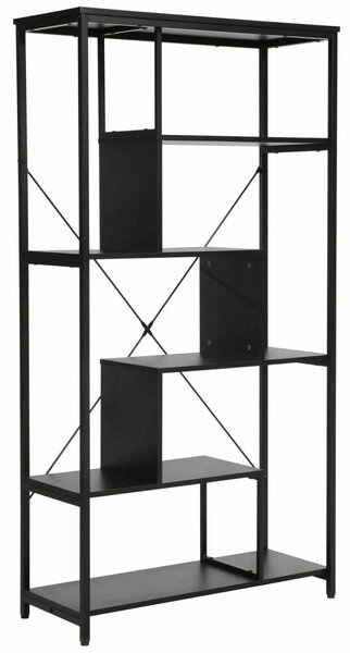 Libreria Net A in legno laminato e metallo – 85x35x163 cm