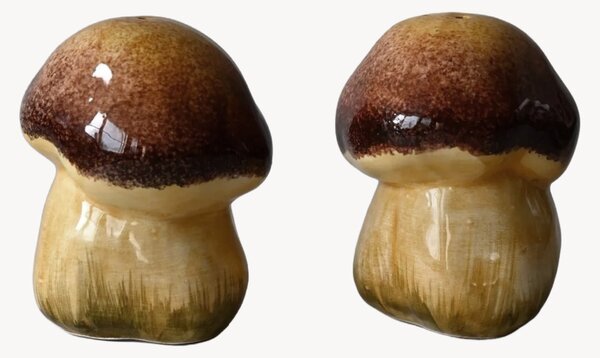 Set saliera e pepiera dipinte a mano Mushrooms, set da 2