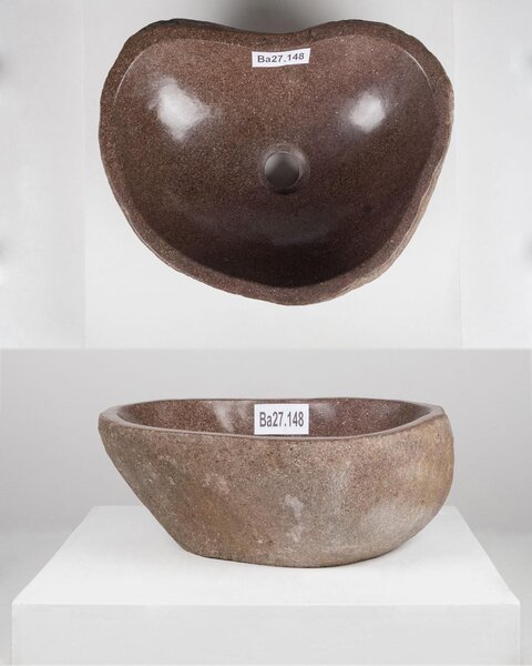 Lavabo in pietra naturale - 40 cm - Grigio