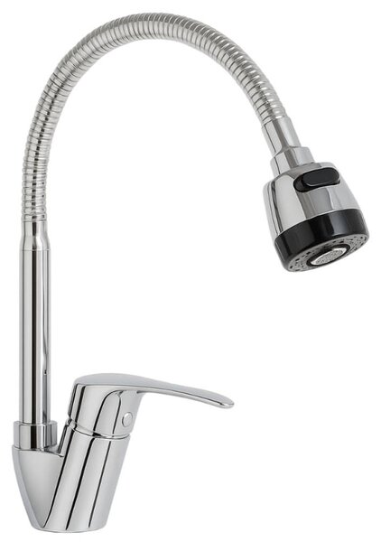 Miscelatore per cucina con ampio raggio d'azione e beccuccio girevole a 360°