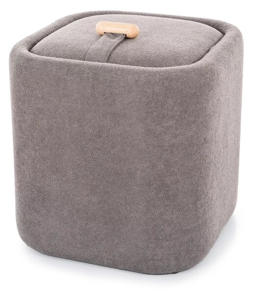 Pouf Nap con contenitore in tessuto grigio – 37x37x42 cm